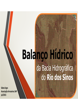 Da Bacia Hidrográfica Do Rio Dos Sinos