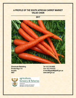 A Profile of the South African Carrot Market Value Chain