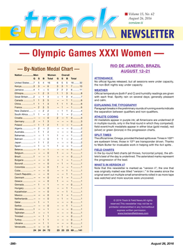 — Olympic Games XXXI Women —