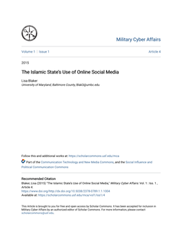 The Islamic State's Use of Online Social Media