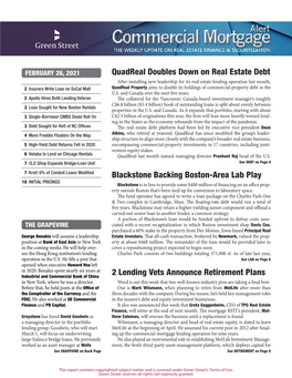 Commercial Mortgage ALERT Insurers Write Loan on Socal Mall Sition Specialist at Philadelphia Fund Shop Rubenstein Partners