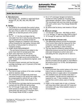 Automatic Flow Control Valves 6