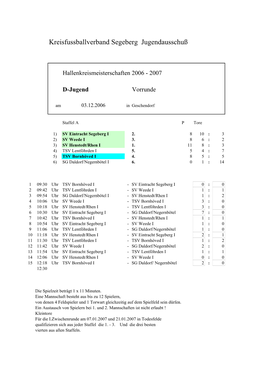 Kreisfussballverband Segeberg Jugendausschuß