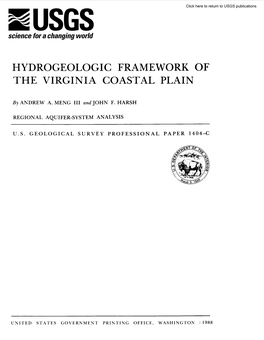 Hydrogeologic Framework of the Virginia Coastal Plain