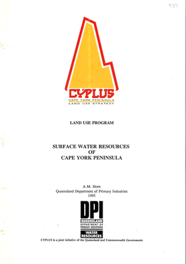 Surface Water Resources of Cape York Peninsula