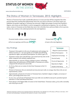 Tennessee, 2015: Highlights