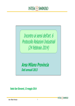 (24 Febbraio 2014) Area Milano Provincia