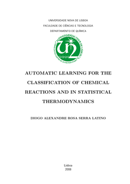 Automatic Learning for the Classification of Chemical