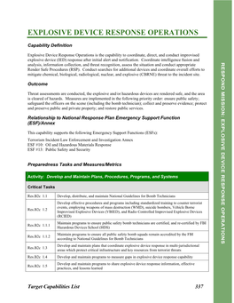 Explosive Device Response Operations