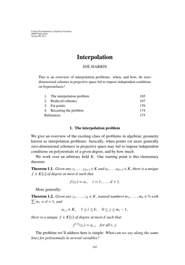 Interpolation