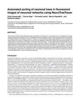 Automated Sorting of Neuronal Trees in Fluorescent Images of Neuronal