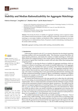 Stability and Median Rationalizability for Aggregate Matchings