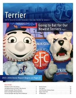 St. Francis College Terrier, Fall 2016