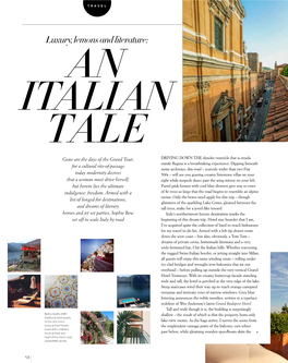 Luxury, Lemons and Literature: an ITALIAN TALE