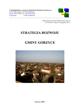 Część I Analiza Regionalna Gminy Gorzyce