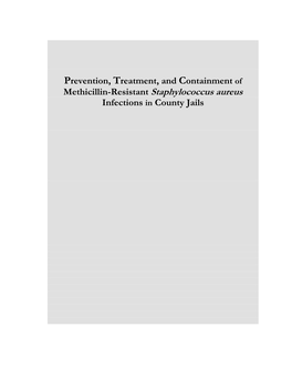 Methicillin-Resistant Staphylococcus Aureus Infections in County Jails