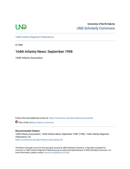 164Th Infantry News: September 1998