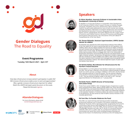 Gender Dialogues the Road to Equality