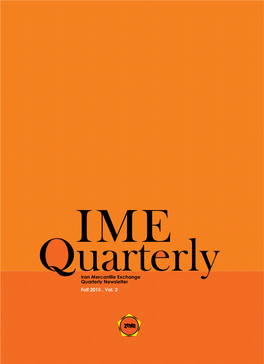 IME Quarterly Newsletter (Fall 2015)