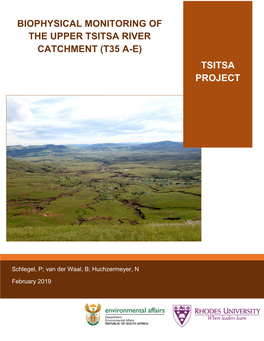 Tsitsa Project Biophysical Monitoring of the Upper Tsitsa River Catchment