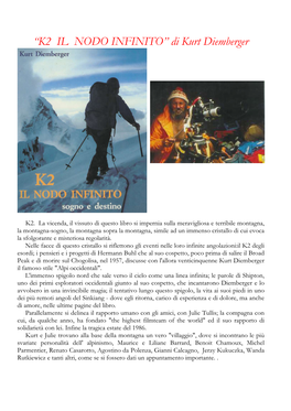 “K2 IL NODO INFINITO” Di Kurt Diemberger