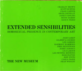 Extended Sensibilities Homosexual Presence in Contemporary Art