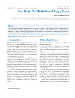 Case Study: the Uberisation of Supply Chain