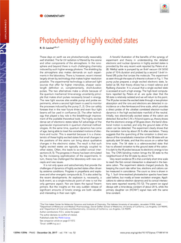 Photochemistry of Highly Excited States R