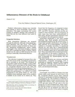 Inflammatory Diseases of the Brain in Childhood