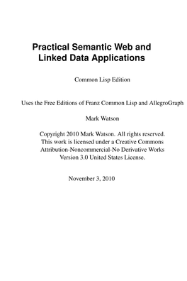 Practical Semantic Web and Linked Data Applications