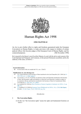 Human Rights Act 1998