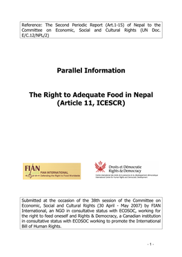 R&D-FIAN Parallel Information Nepal