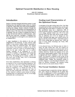 Optimal Forced-Air Distribution in New Housing