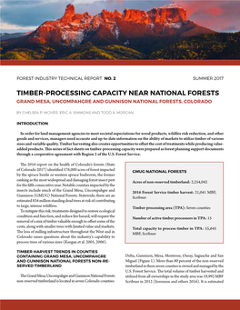 Grand Mesa, Uncompahgre and Gunnison National Forest Timber