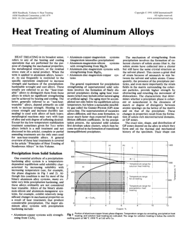 Heat Treating of Aluminum Alloys