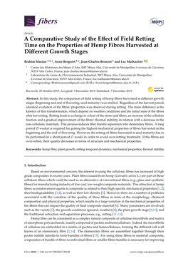 A Comparative Study of the Effect of Field Retting Time on the Properties