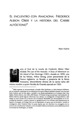 El Encuentro Con Anacaona: Frederick Caribe Albion Über Y La Historia Del