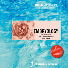 Embryology BOLK’S COMPANIONS FOR‑THE STUDY of MEDICINE