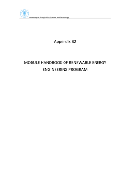 Appendix B2 Module Handbook of Renewable Energy Engineering