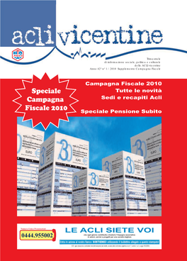 Acli Vicentine 2010-1 Supplemento Campaga Fiscale
