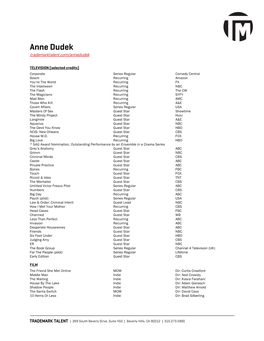 Anne Dudek Trademarktalent.Com/Annedudek