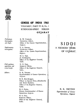 Ethnographic Series, Sidhi, Part IV-B, No-1, Vol-V