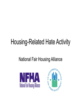 Housing-Related Hate Activity