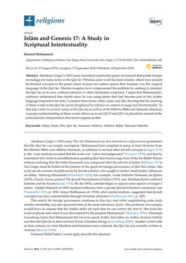 Islām and Genesis 17