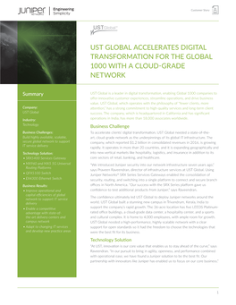 Ust Global Accelerates Digital Transformation for the Global 1000 with a Cloud-Grade Network