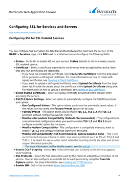 Configuring SSL for Services and Servers