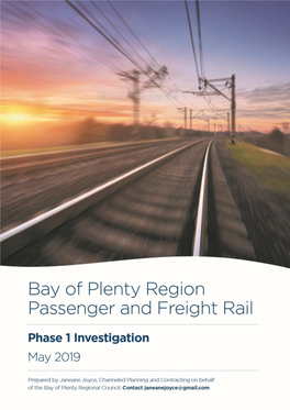 Bay of Plenty Region Passenger and Freight Rail FINAL Report May 2019