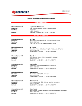 Centros Integrales De Atención Al Usuario