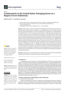 Leishmaniasis in the United States: Emerging Issues in a Region of Low Endemicity