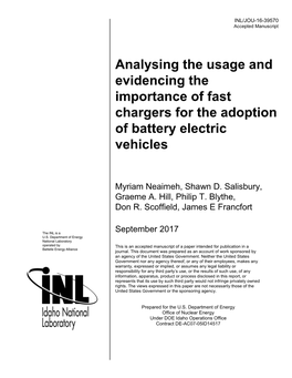 Analysing the Usage and Evidencing the Importance of Fast Chargers for the Adoption of Battery Electric Vehicles